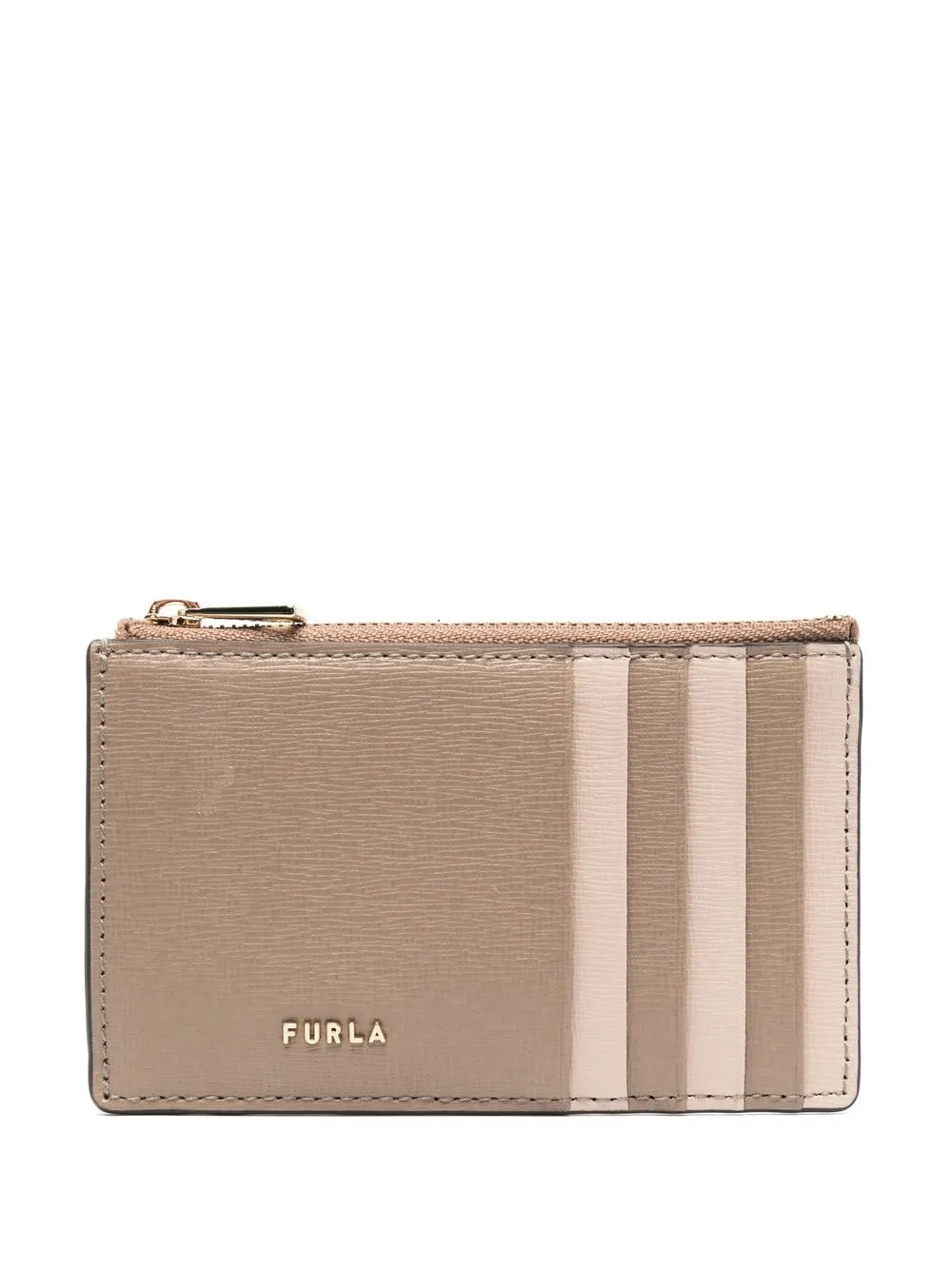 

Furla logo-plaque leather cardholder - Neutrals