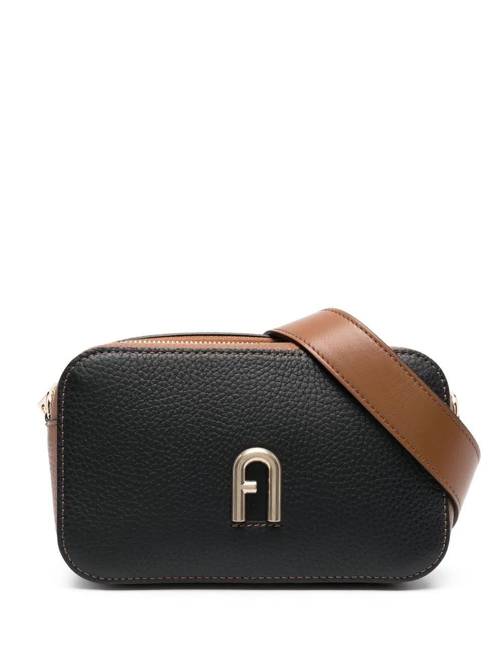 

Furla bolsa de hombro con placa del logo - Negro