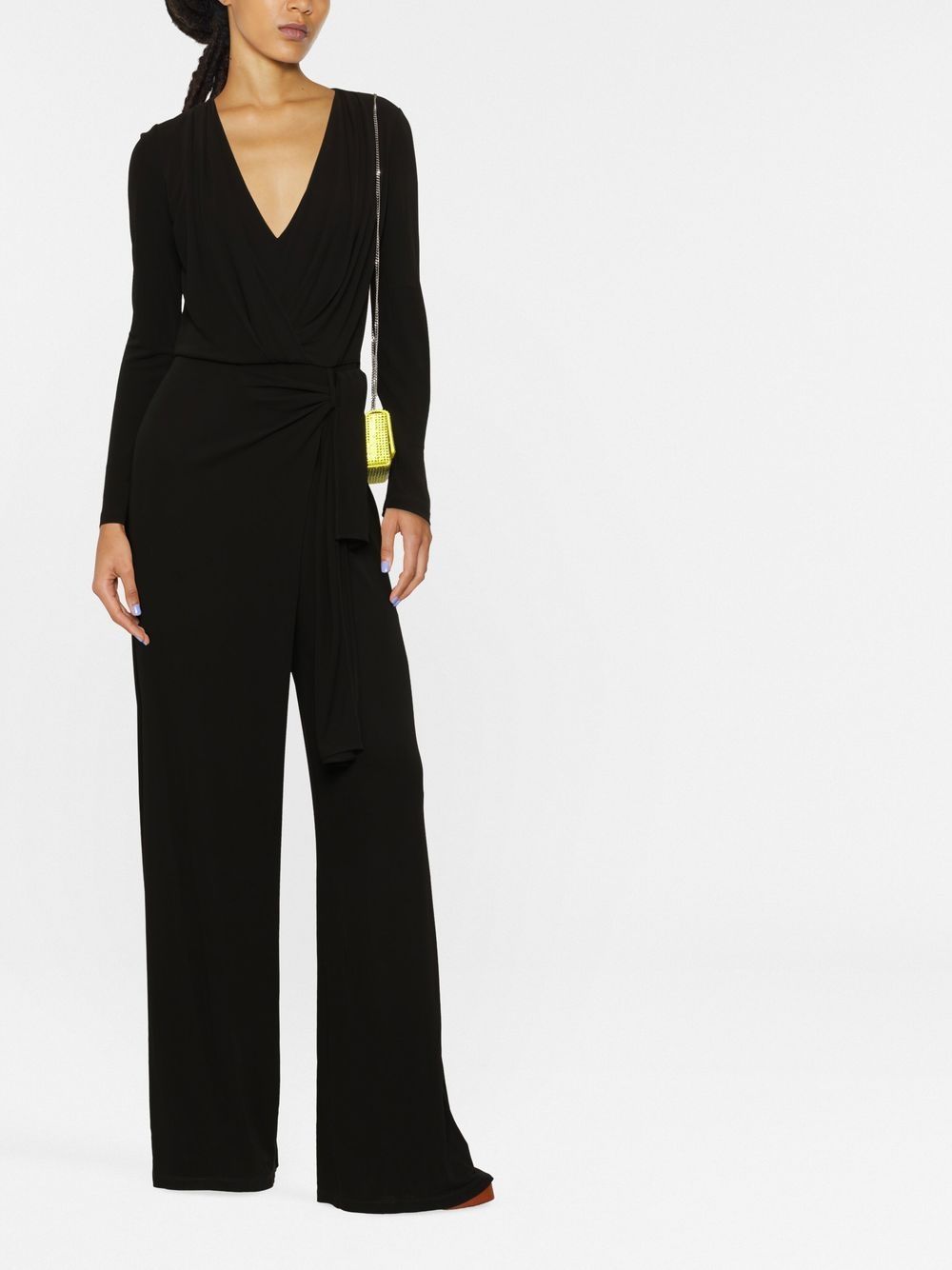 long sleeve wrap jumpsuit