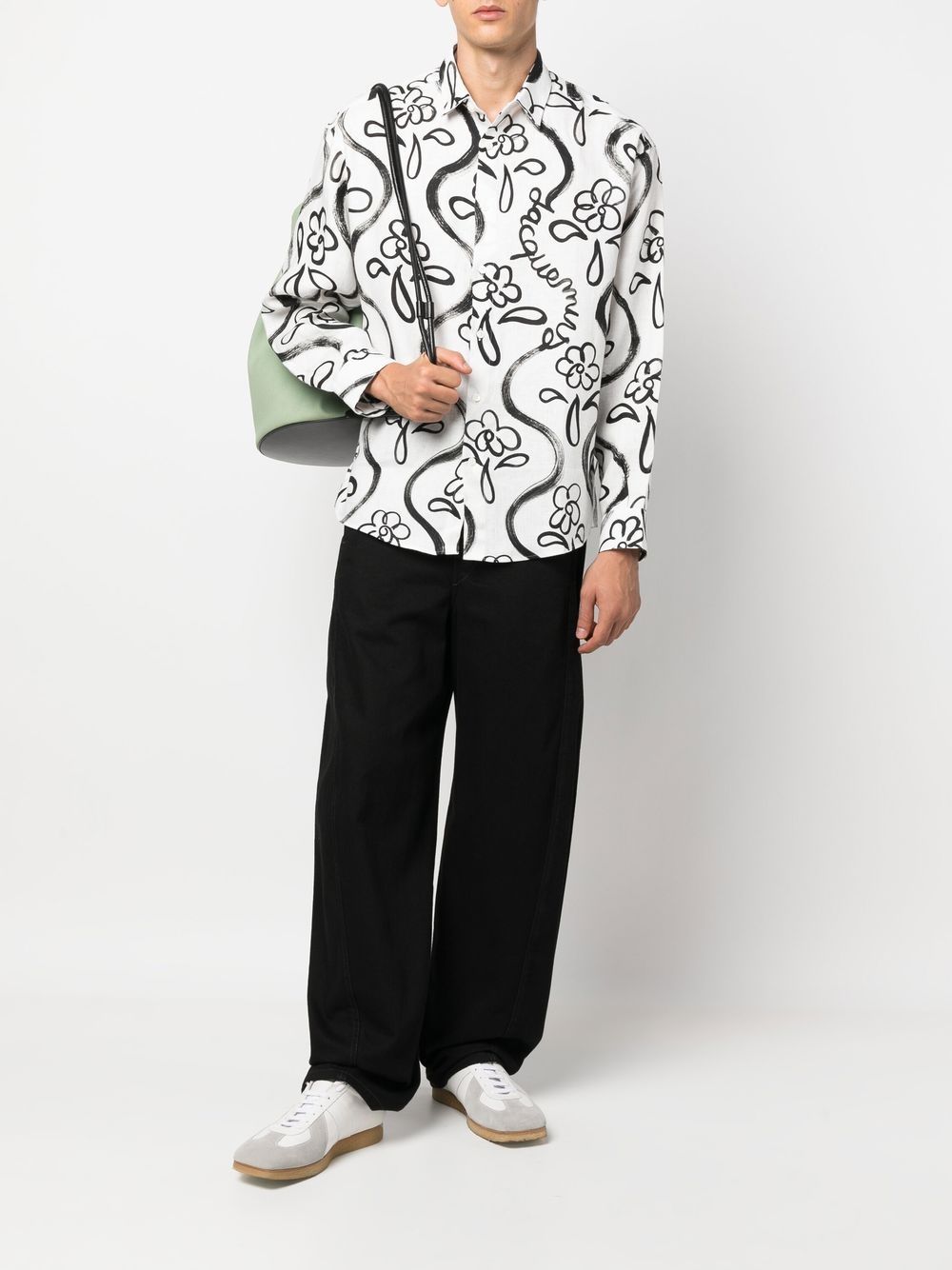 Jacquemus Overhemd met bloemenprint - Wit