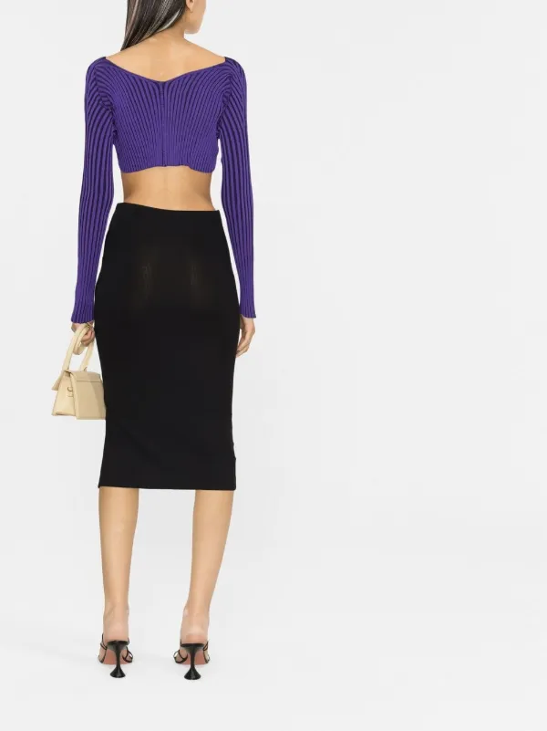 Haut Femme Kerisma Violet – Maille Type Châle – Coupe Cropped – Taille S/M