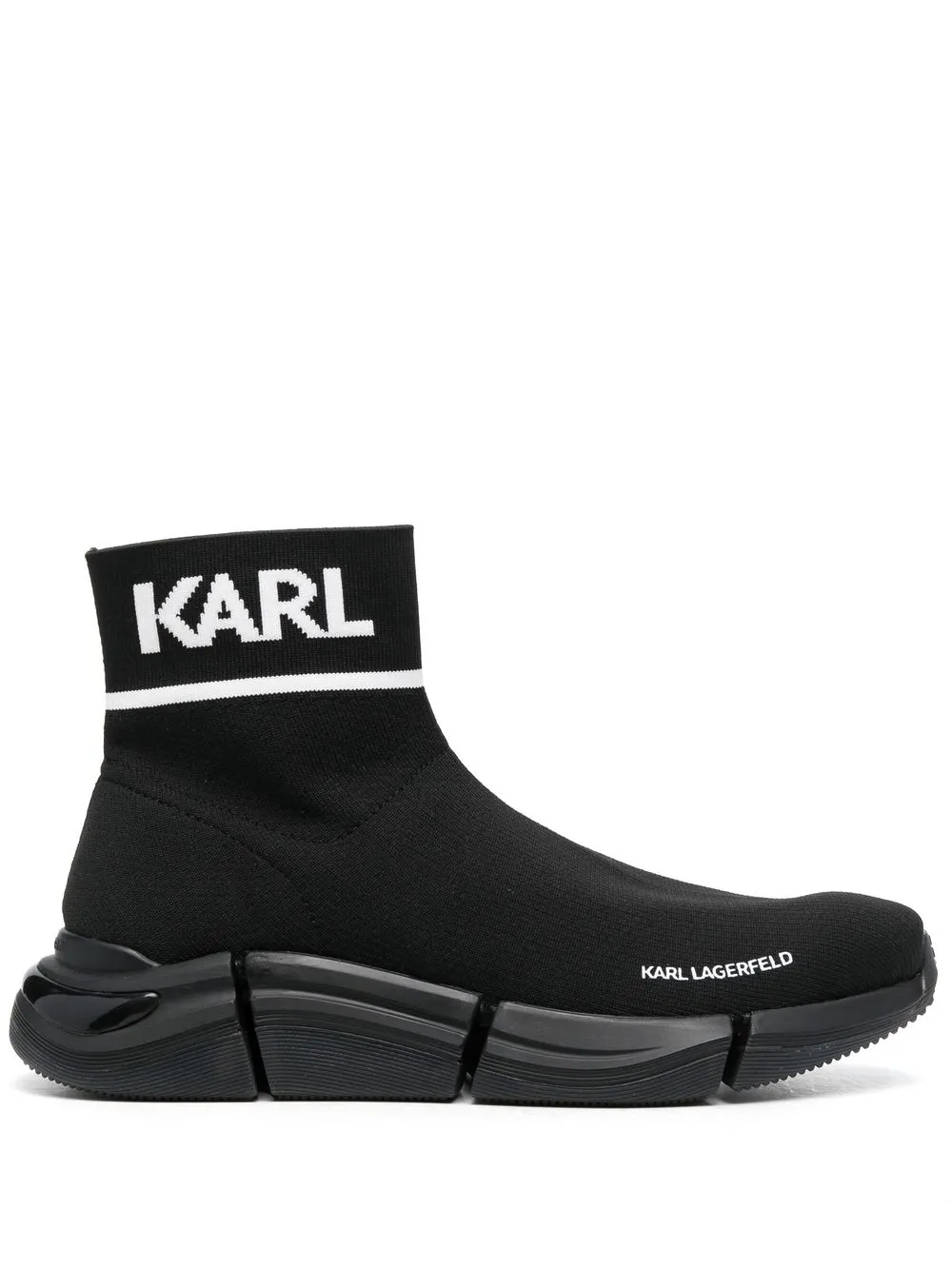 

Karl Lagerfeld logo-knit sock-style sneakers - Black