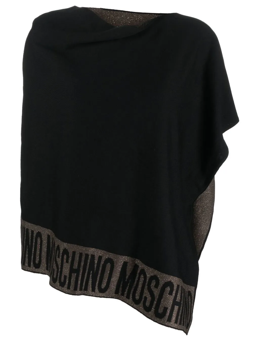 

Moschino logo-print hem scarf - Black