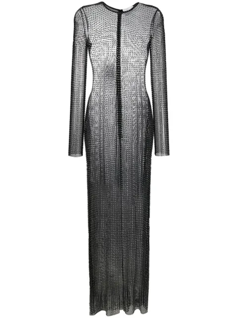 giuseppe di morabito 晶饰半透明长款连衣裙
