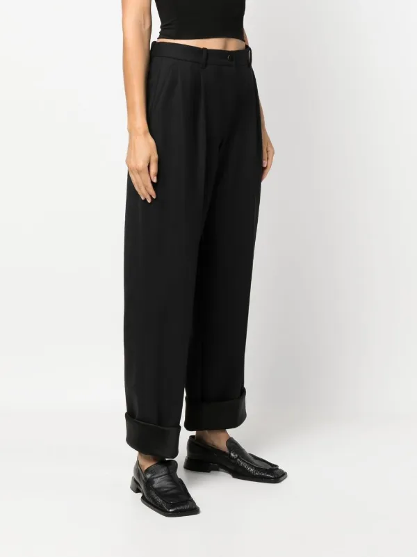 The Row pleat detail four pocket Tailored Trousers Black FARFETCH GR