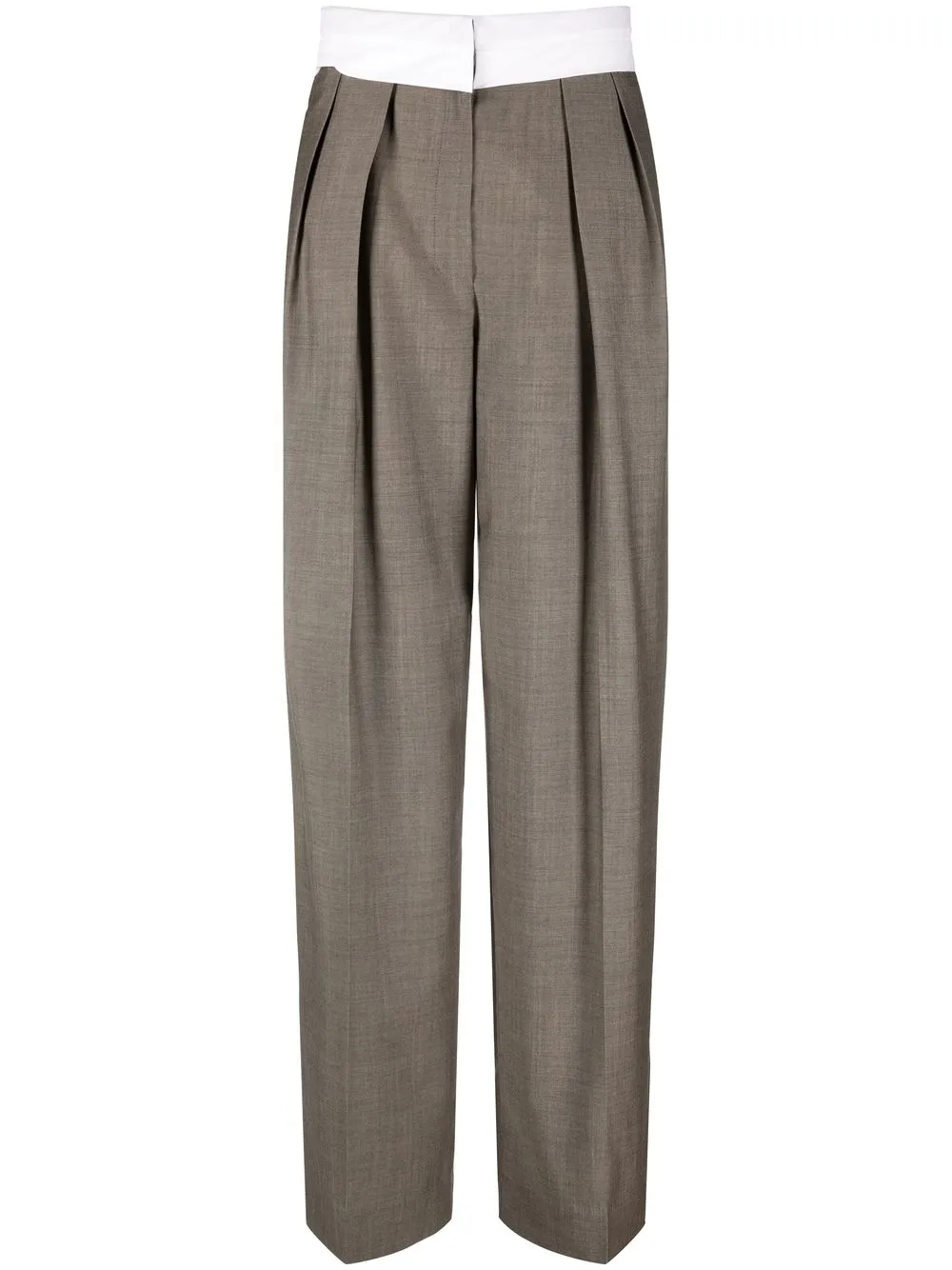 

The Row pressed-crease pleat-detail tailored trousers - Grey