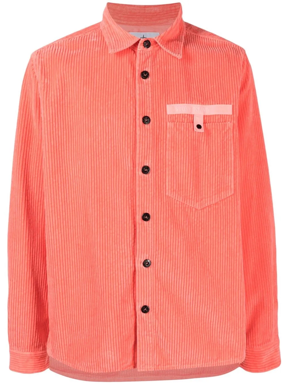 

Stone Island sobrecamisa con bordado - Naranja
