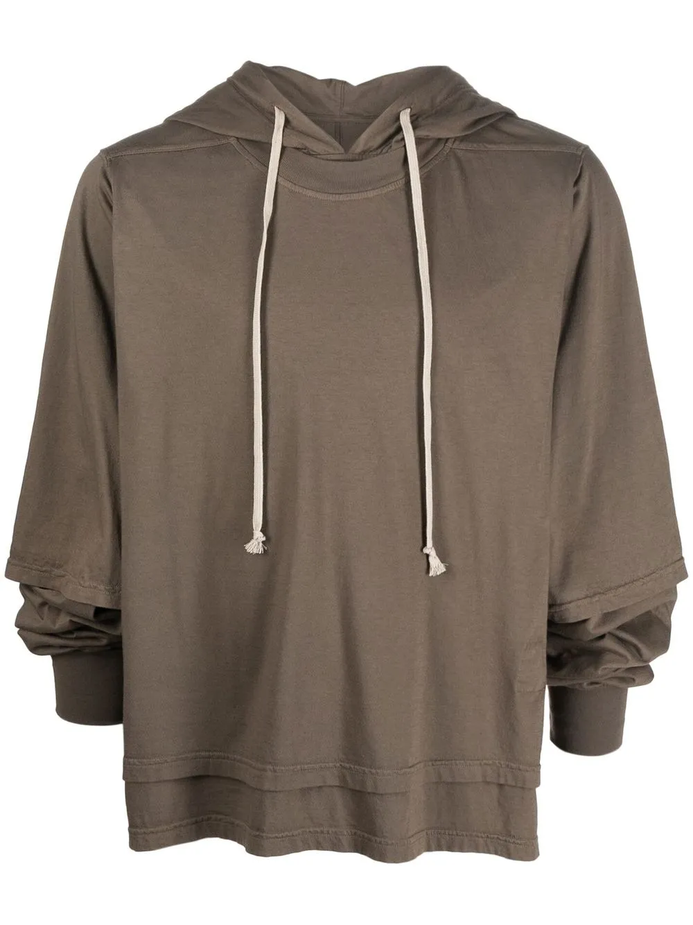 

Rick Owens DRKSHDW hoodie con diseño a capas - Marrón