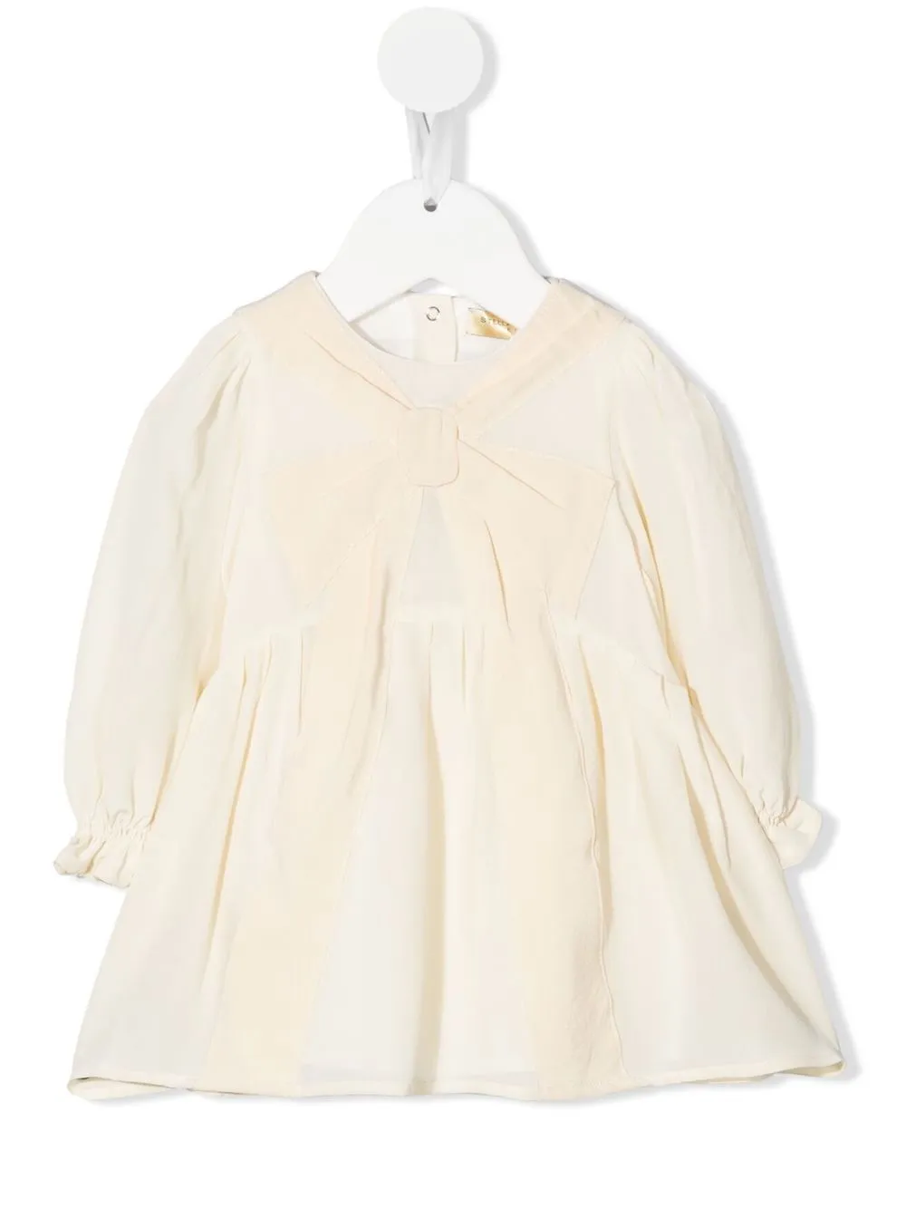 Click to view more detailed imagery on our partner's website Stella Mccartney Kids' Bow-detail Dress In Neutrals