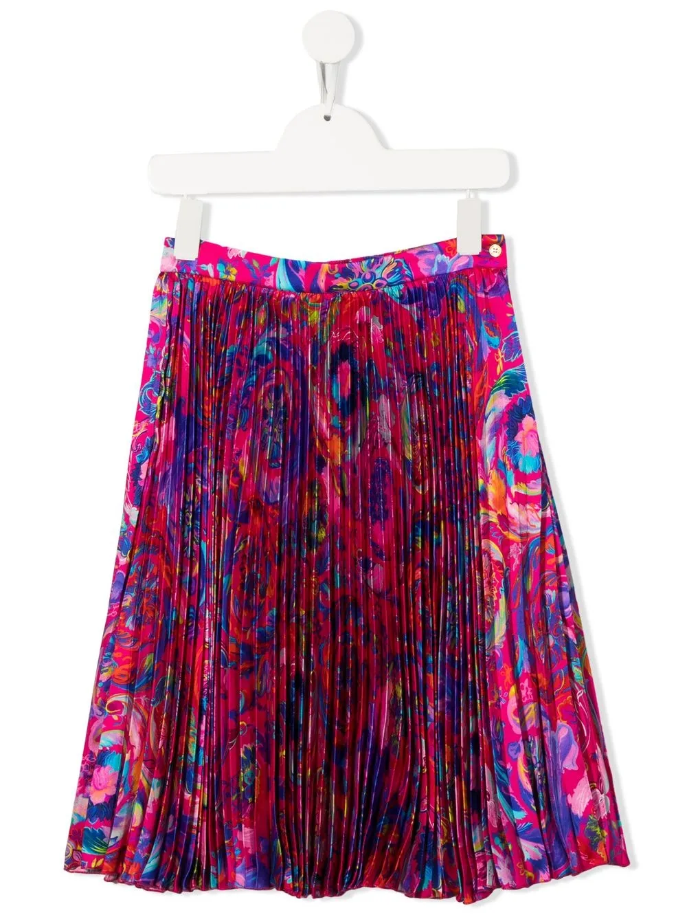 Versace Kids Kaleidoscopic Barocco pleated skirt - Pink
