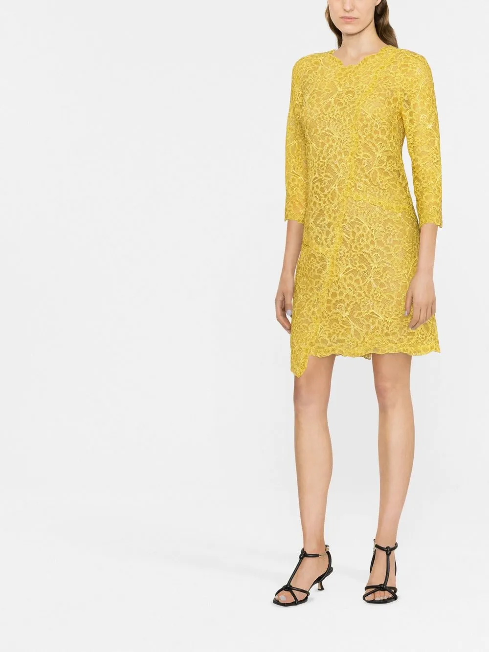 Ermanno Scervino Asymmetrische mini-jurk - Geel