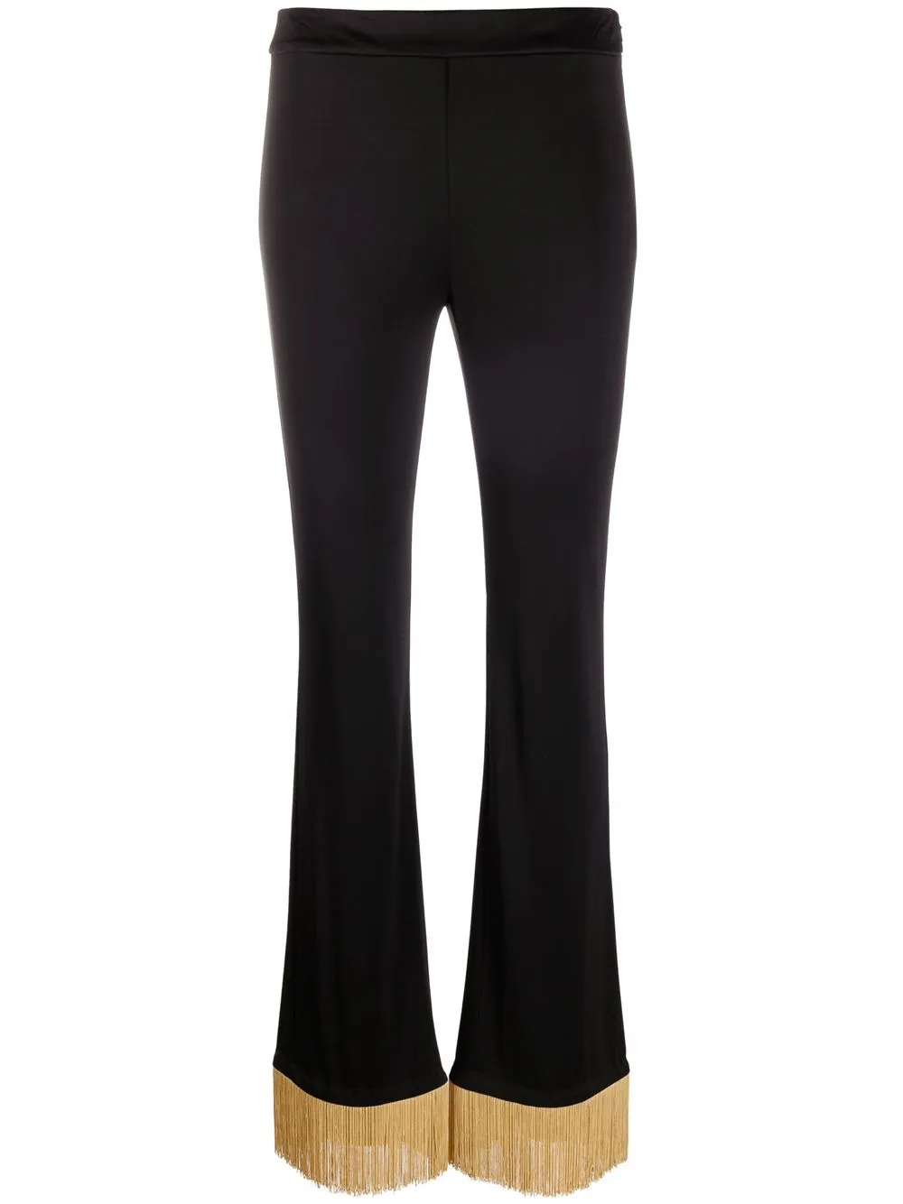 

Moschino pantalones acampanados con flecos - Negro