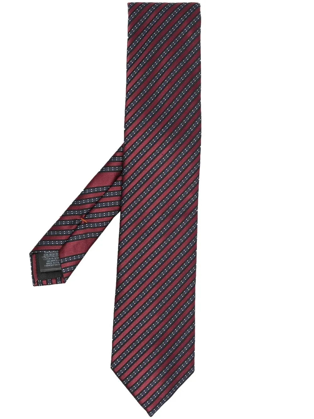 

Zegna corbata con motivo Diag - Rojo