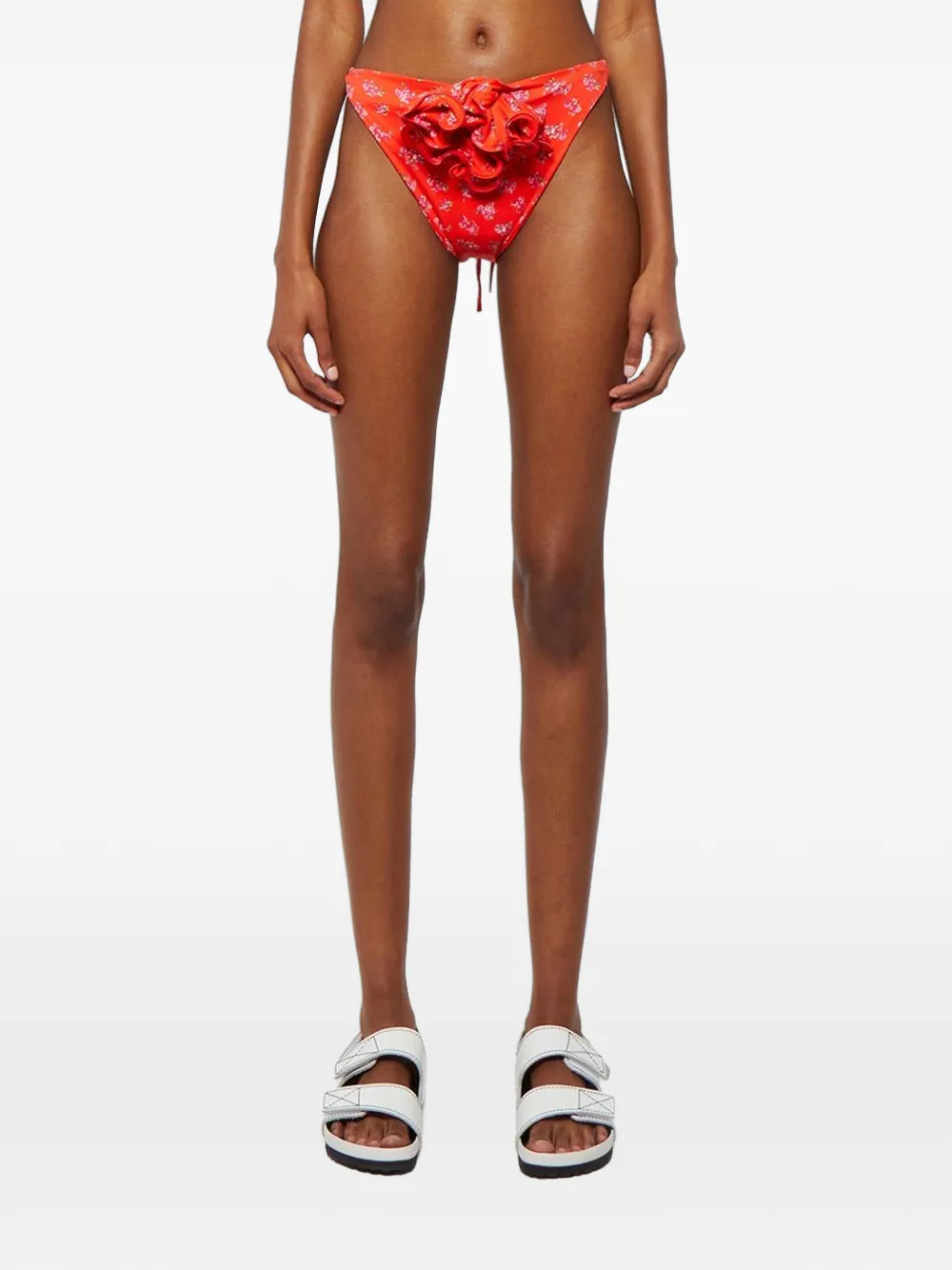 Magda Butrym floral-print bikini bottoms Rood