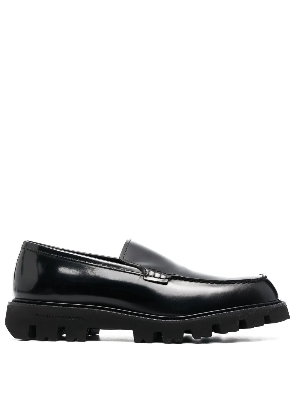 

Fratelli Rossetti ridged-sole patent-leather loafers - Black