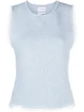 Barrie fringe-trim top - Blue