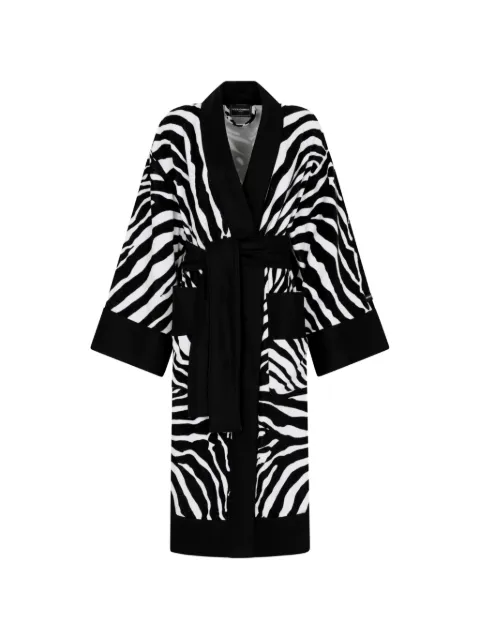 Dolce & Gabbana zebra-print terry cotton bath robe