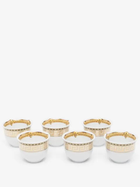 Versace Greca-detail mini mugs (set of six)