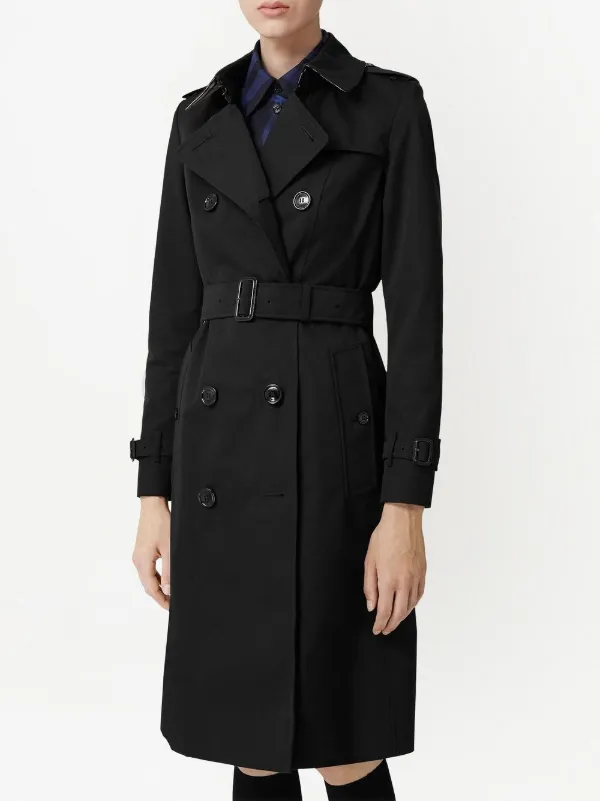 Burberry Chelsea Heritage Trench Coat Black FARFETCH AU