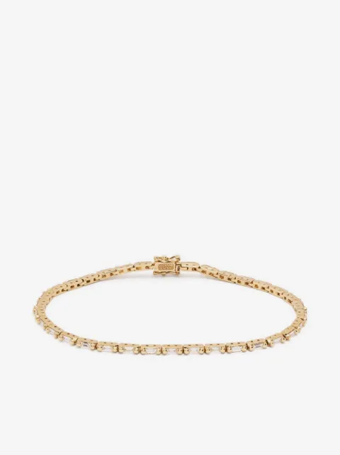 Suzanne Kalan 18kt yellow gold diamond tennis bracelet