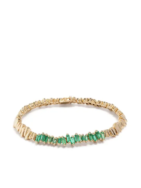 Suzanne Kalan pulsera New ID en oro amarillo de 18kt con esmeraldas