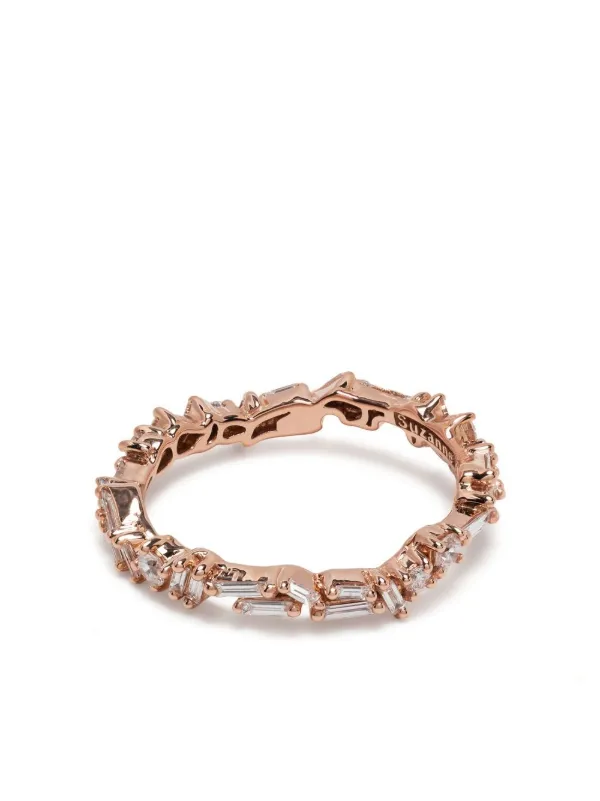 Suzanne Kalan 18kt Rose Gold Diamond Firework Ring