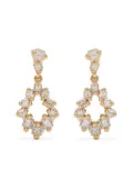 Suzanne Kalan 18kt yellow gold Princess diamond pear drop earrings