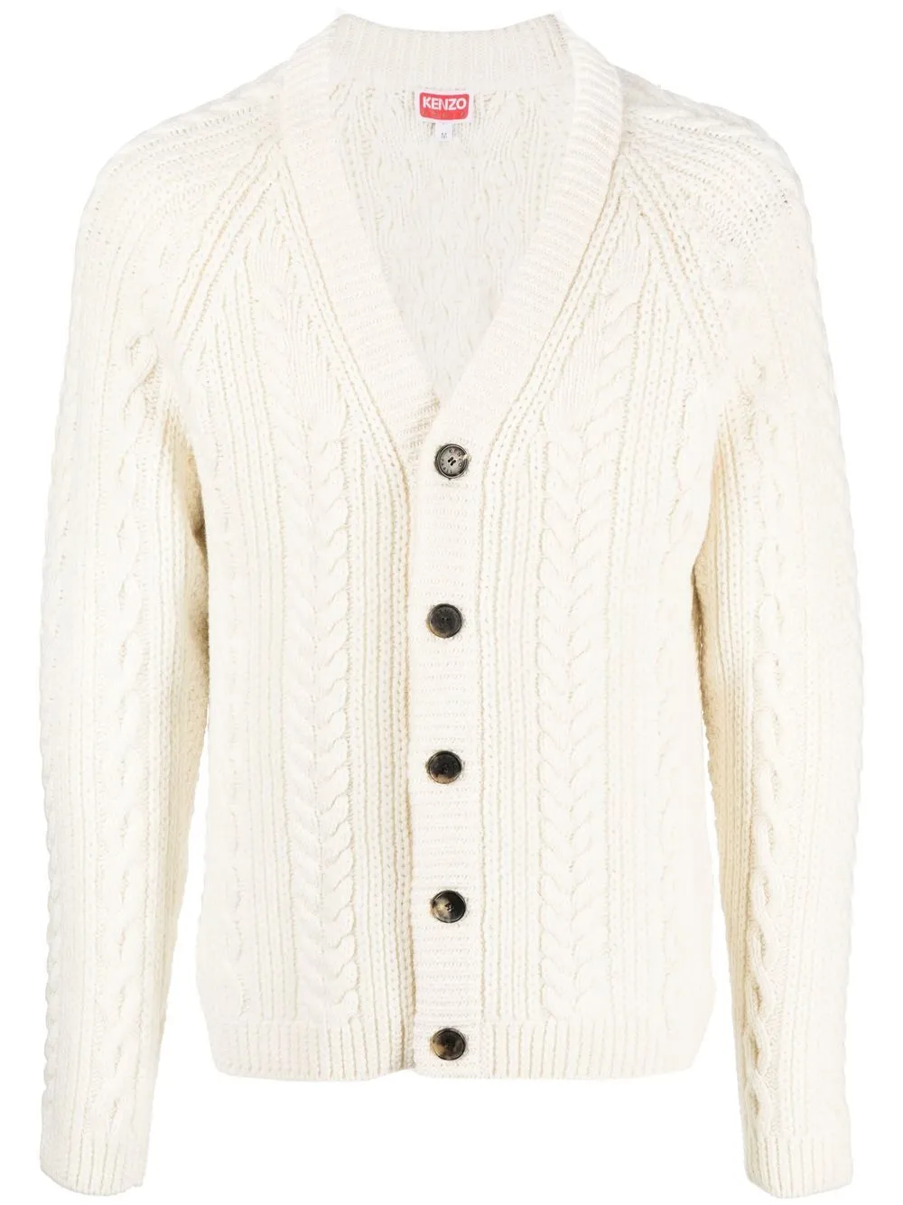 

Kenzo cable-knit wool cardigan - White