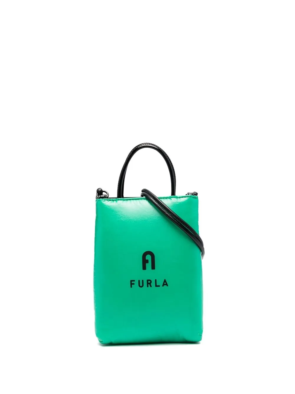 

Furla logo-print padded tote bag - Green