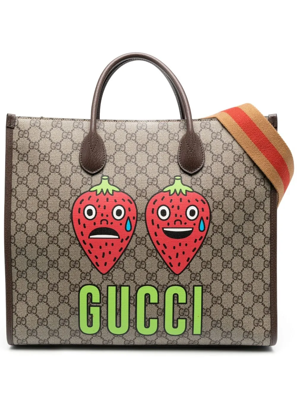 Gucci Medium strawberryprint Tote Bag Farfetch