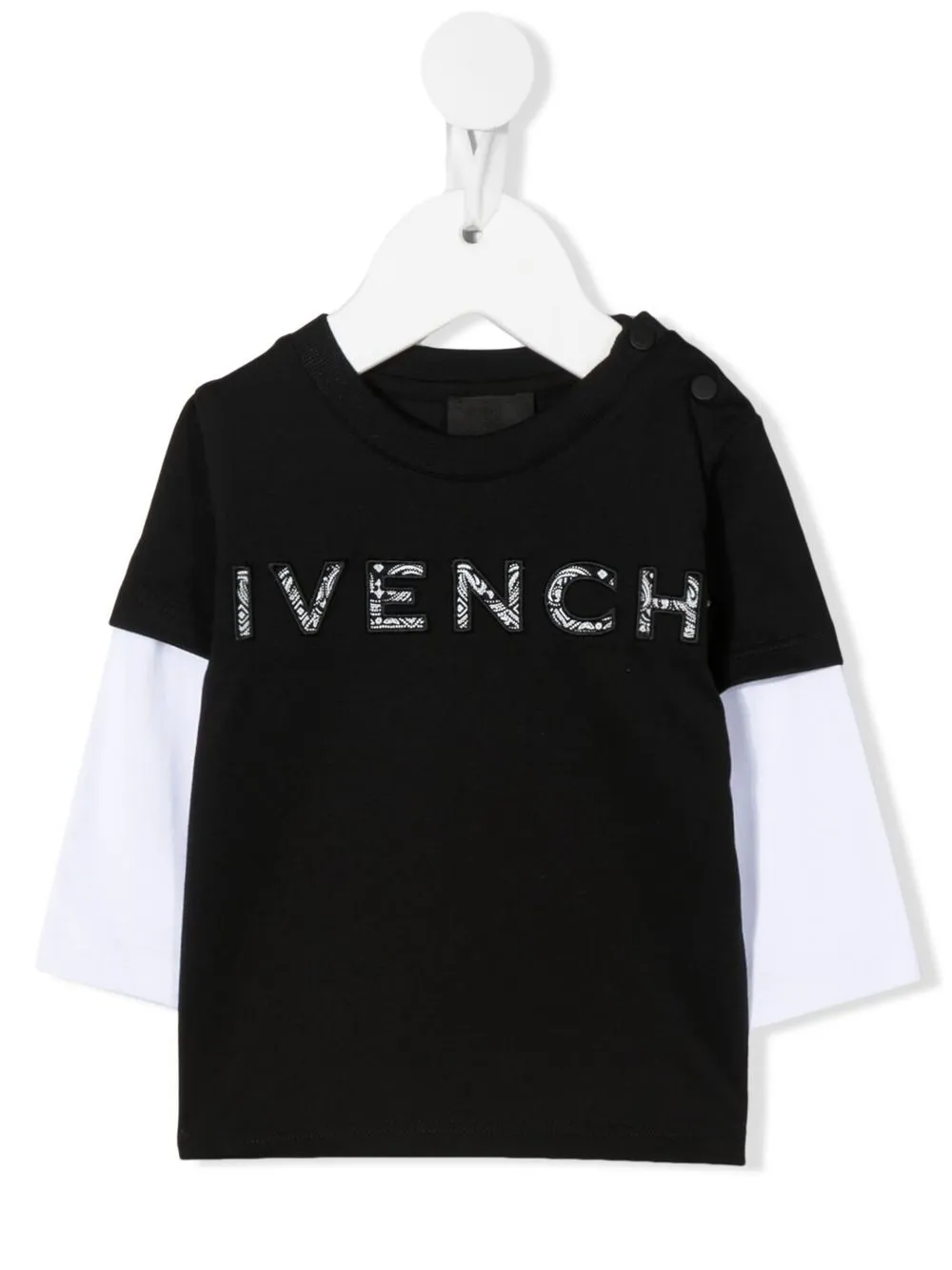 

Givenchy Kids playera con aplique del logo - Negro