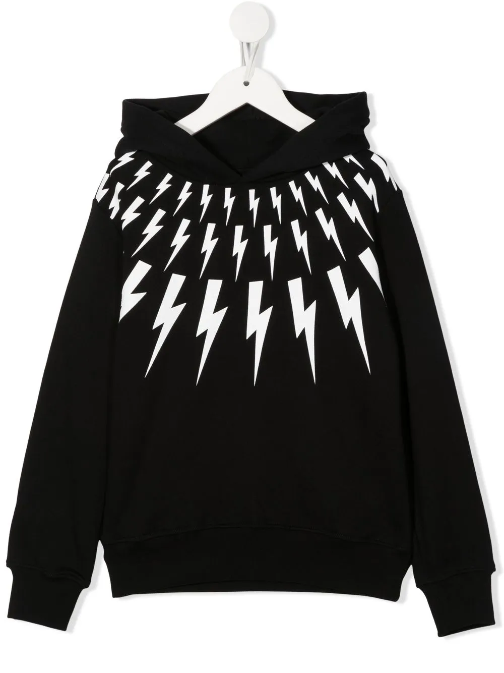 

Neil Barrett Kids hoodie con motivo Thunderbolt - Negro