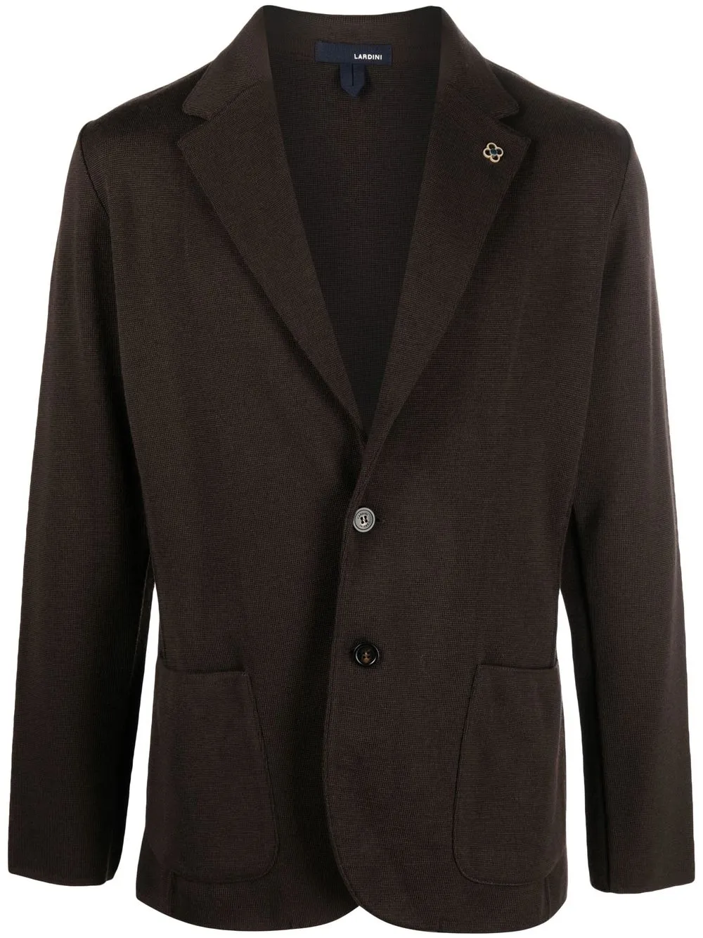 

Lardini tailored-cut knitted blazer - Brown