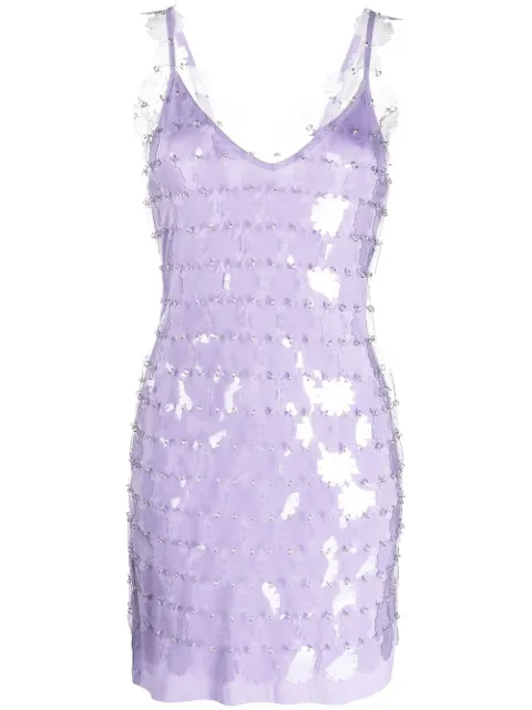 Rabanne sequinned V-neck mini dress