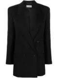 Saint Laurent striped double-breasted blazer - Black