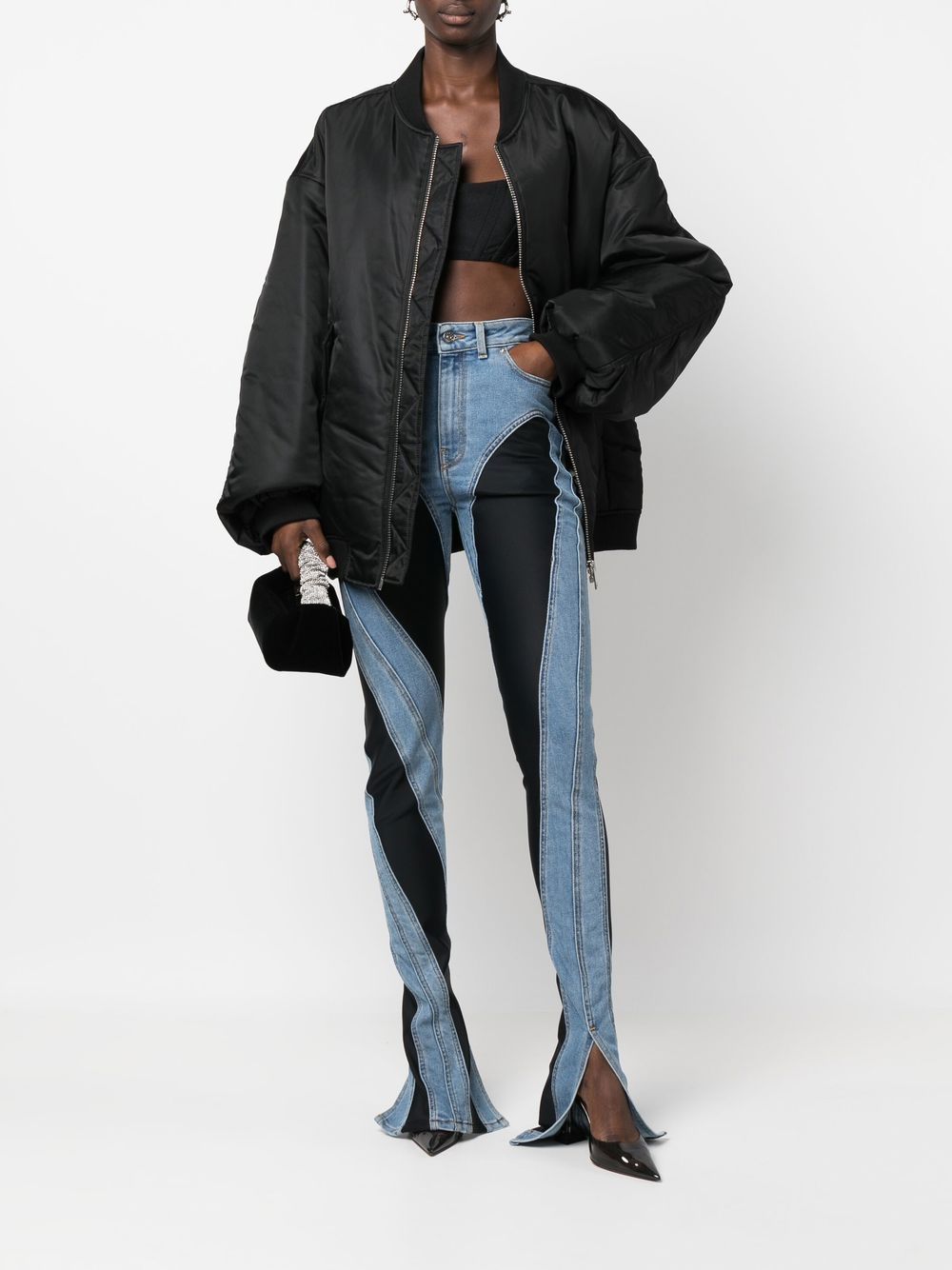 Mugler Contrast Skinny Jeans - Farfetch