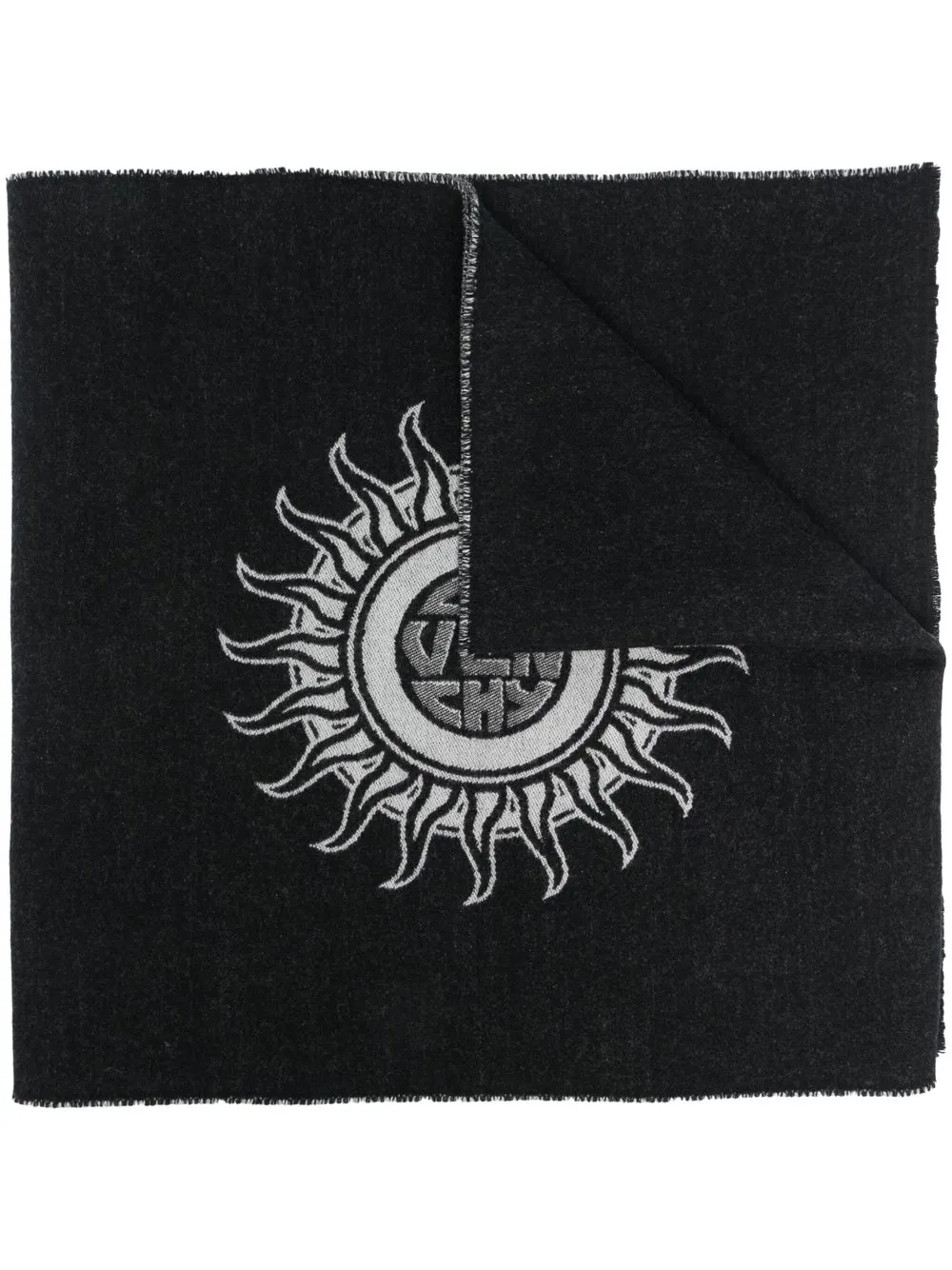 

Givenchy sun intarsia-knit scarf - Black