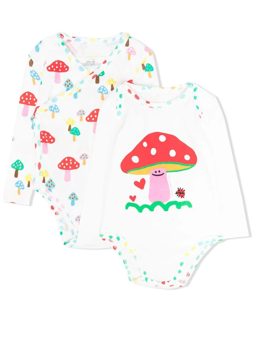 

Stella McCartney Kids mushroom-print babygrow - White