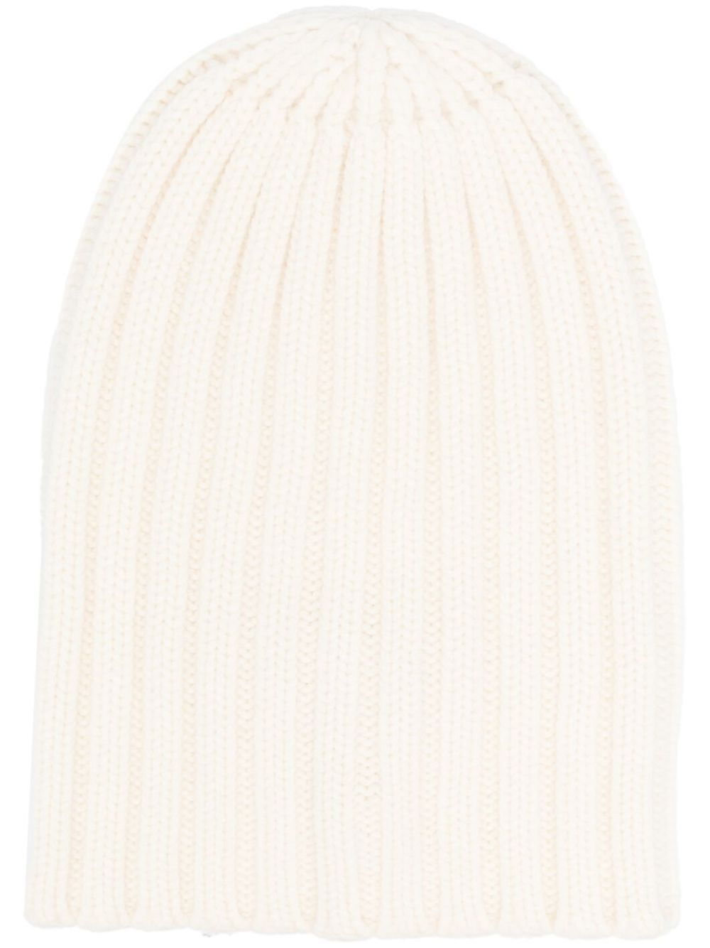 

Laneus ribbed cashmere beanie - Neutrals