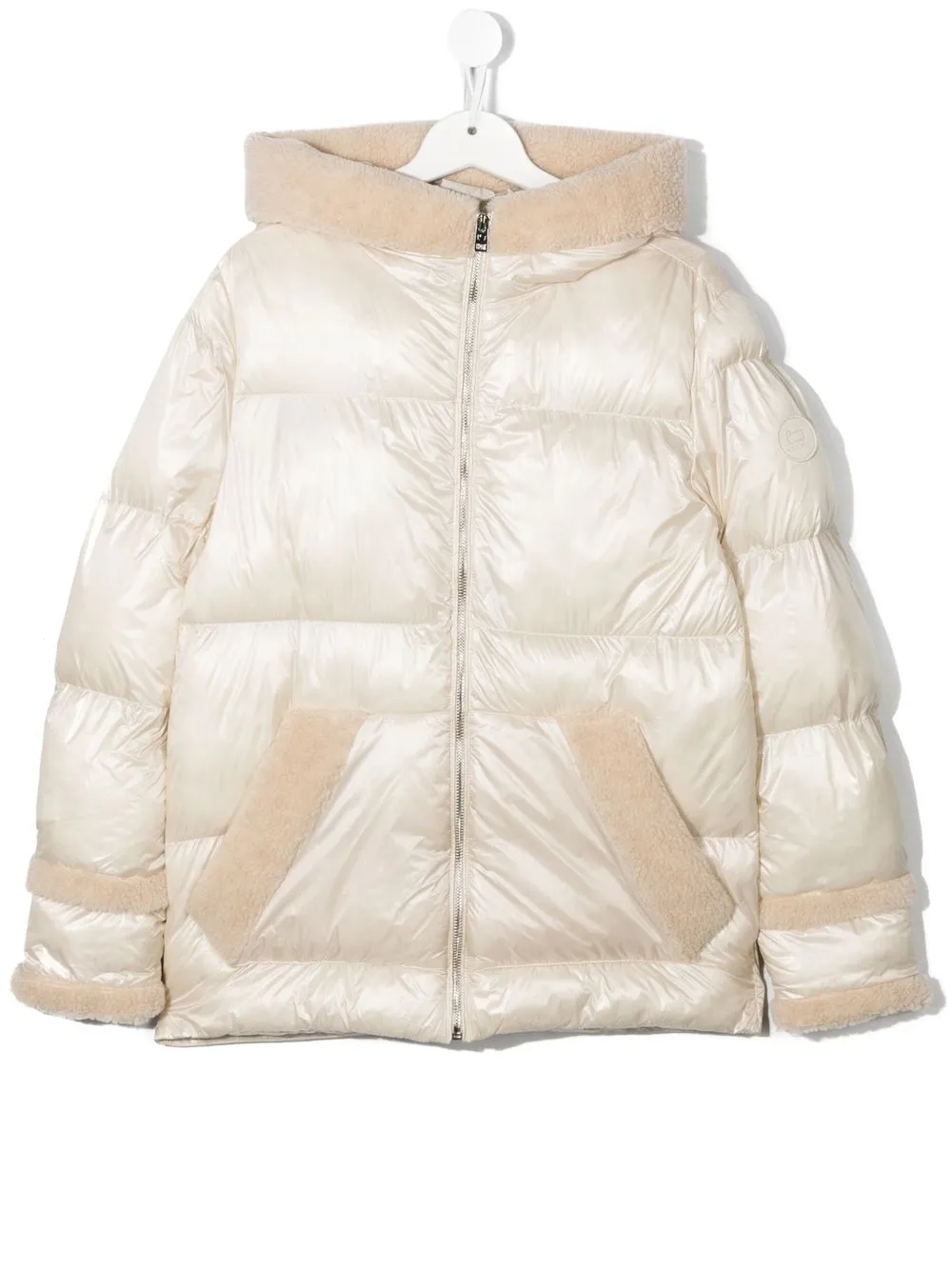 

Woolrich Kids TEEN brushed-detail puffer jacket - Neutrals