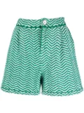 Barrie chevron-knit shorts - Green