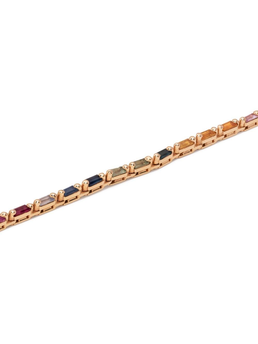 SUZANNE KALAN 18KT ROSE GOLD SAPPHIRE TENNIS NECKLACE 