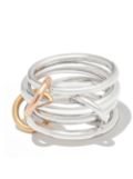 Spinelli Kilcollin 18kt gold and silver Sagittarius stacking ring