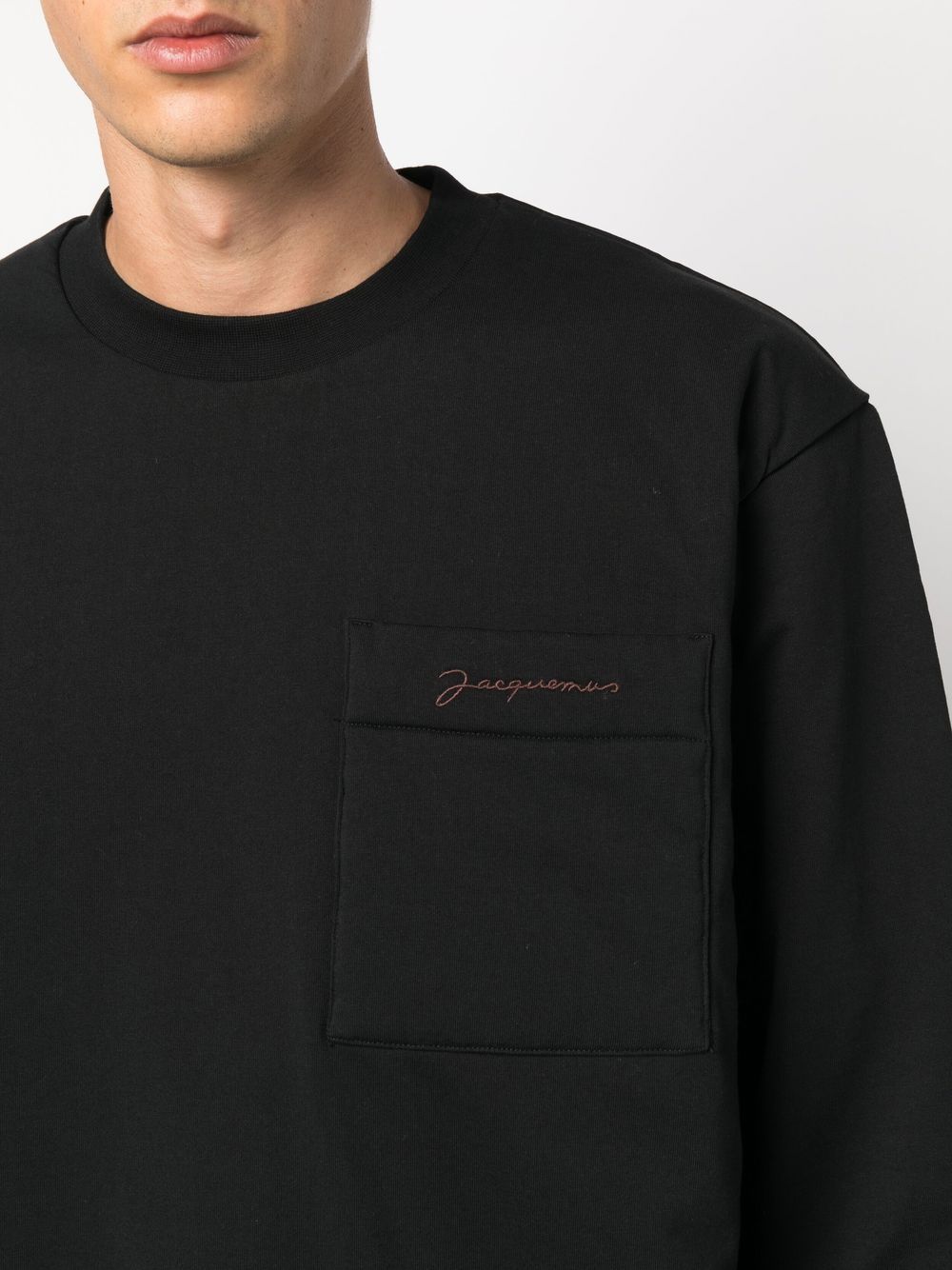 Shop Jacquemus Le T-shirt Bricciola Long-sleeve Top In Schwarz