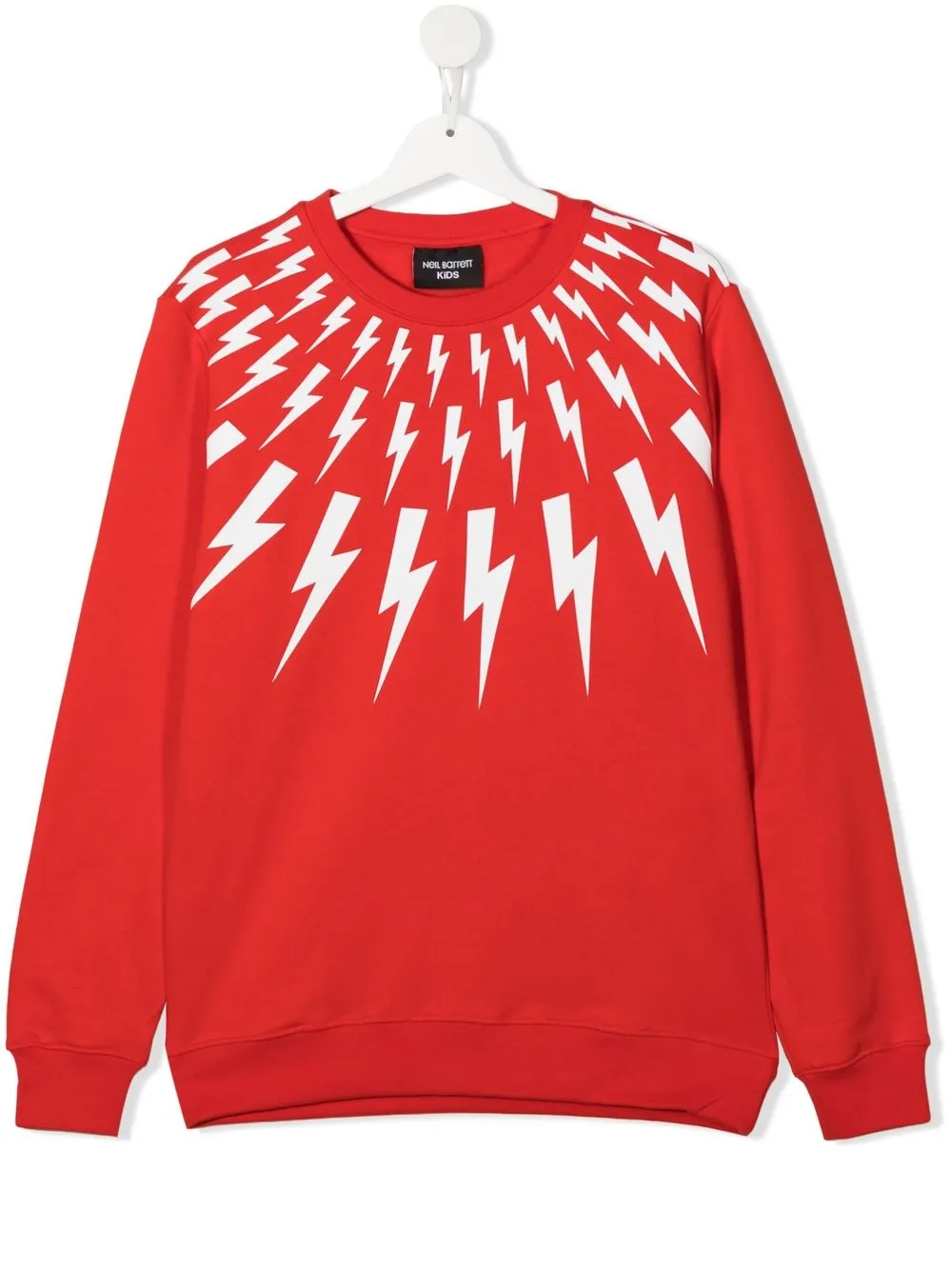 

Neil Barrett Kids sudadera con motivo Thunderbolt - Rojo