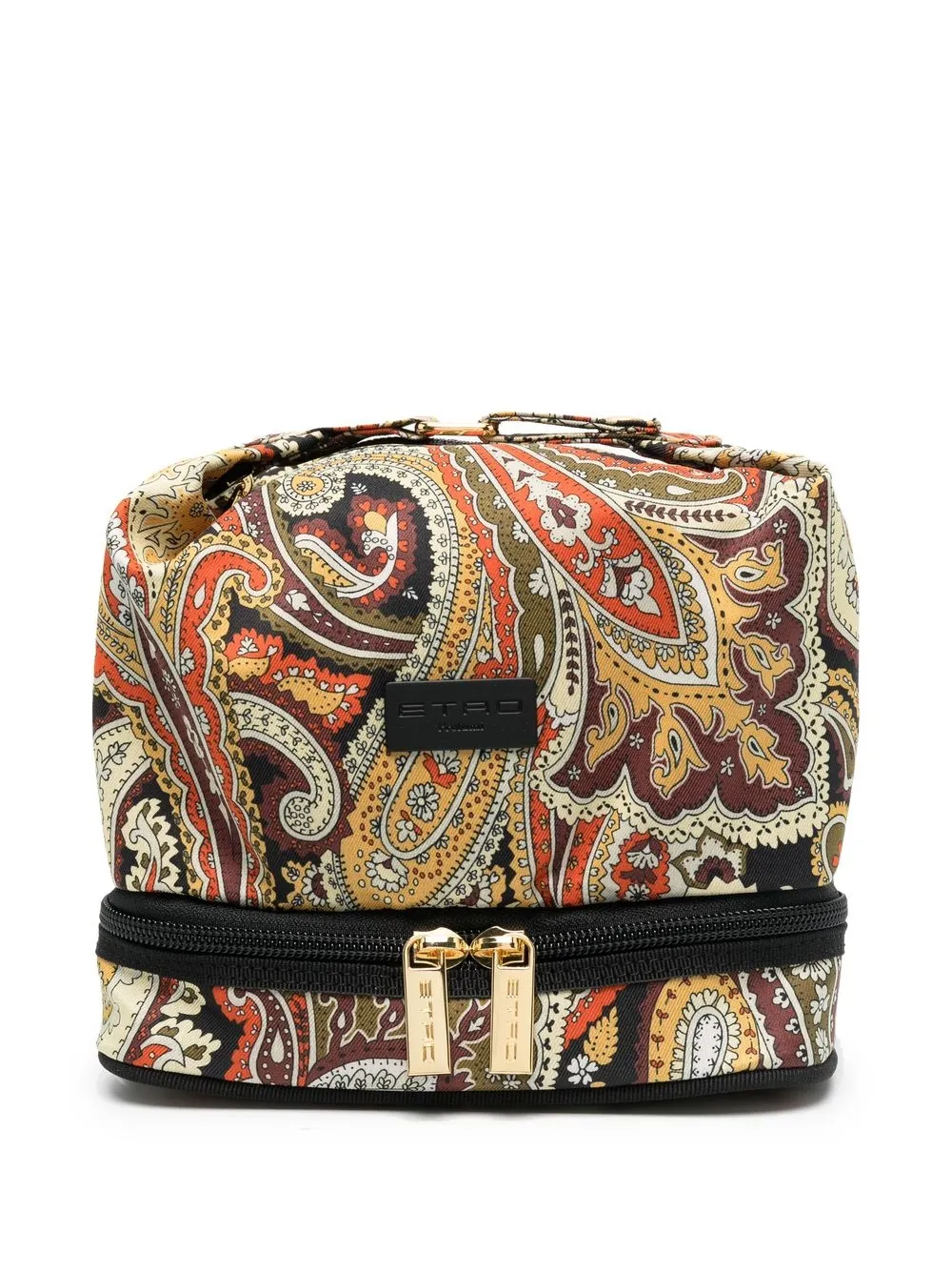 

ETRO paisley-print zip-up wash bag - Black