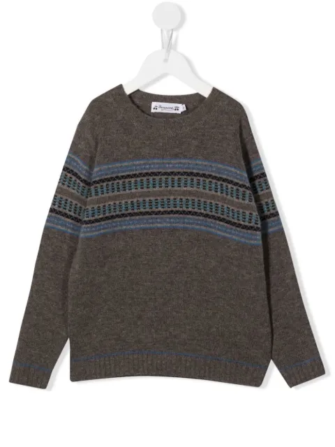 Bonpoint striped crew neck sweater