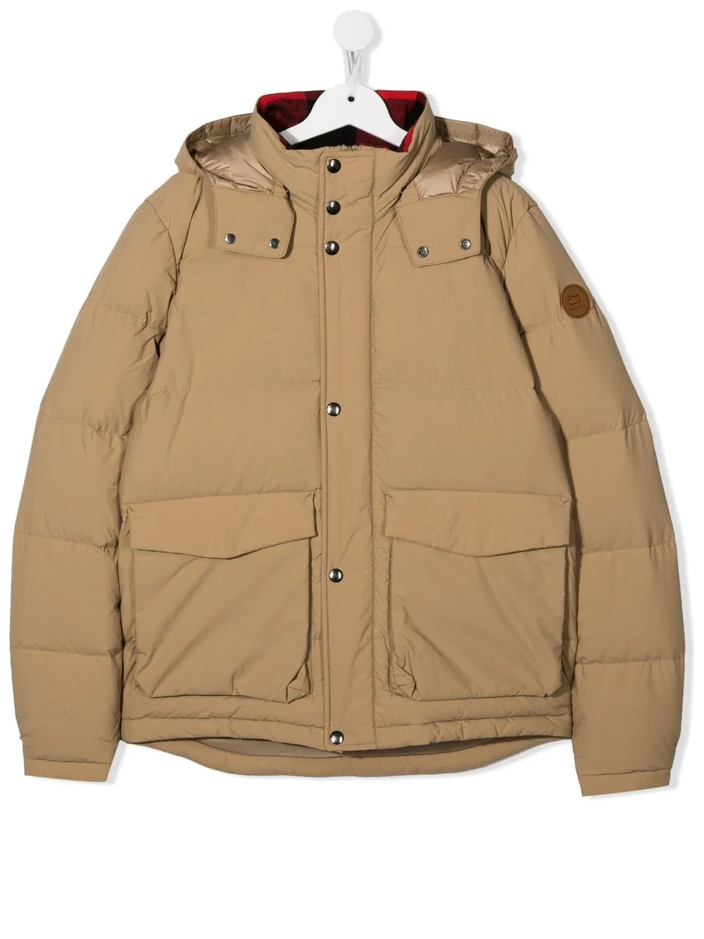 

Woolrich Kids chamarra con capucha y parche del logo - Neutro