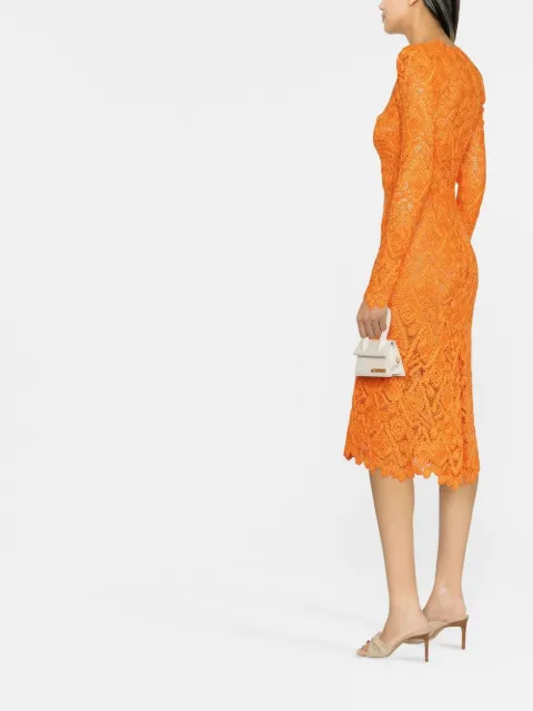 Ermanno Scervino long-sleeve lace dress D412Q322FWR - 2