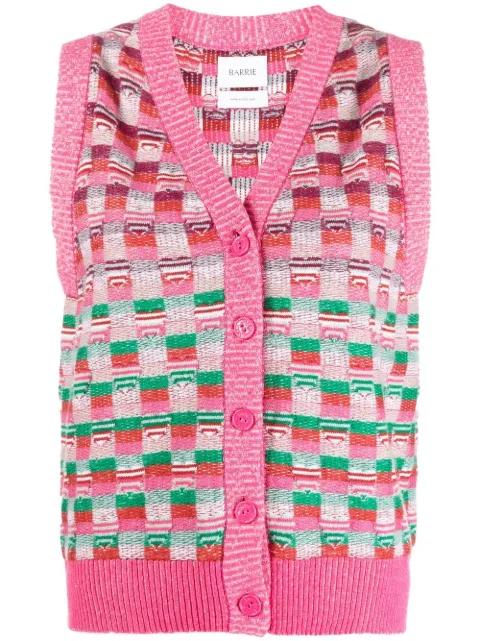 Barrie intarsia-knit waistcoat 
